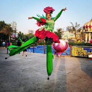 Stilt walker carnival artist in Delhi NCR event