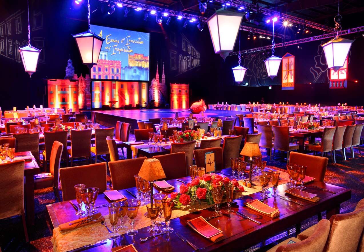 Luxury event venue setup with elegant decoration