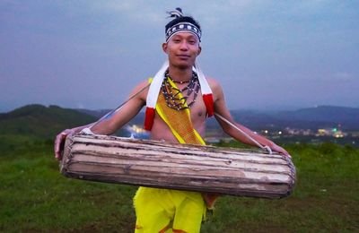 Garo Lokgeet folk singer performing