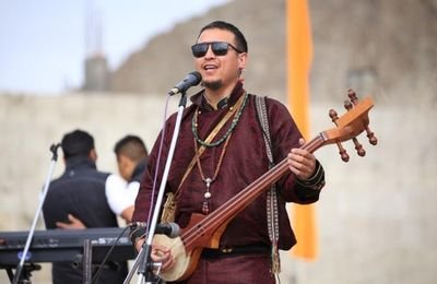 Ladakhi Lokgeet folk singer performing