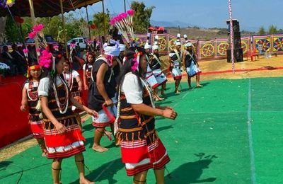 Lamkang Lokgeet folk singer performing