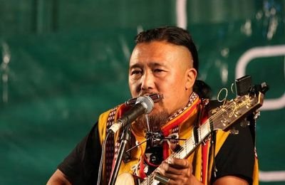 Yimchunger Lokgeet folk singer performing